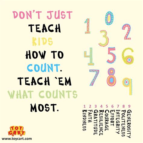 Lets Teach Our Kids What Counts The Most Kids Teach