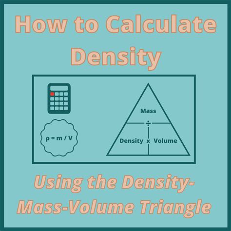 Using The Density Mass Volume Triangle To Calculate Density Math Help
