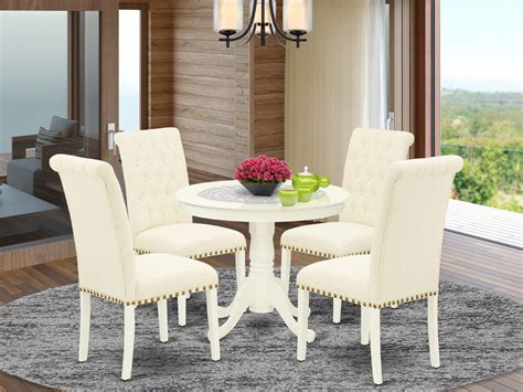 Anbr5 Lwh 02 5pc Dining Set Includes A Small Round Dinette Table And