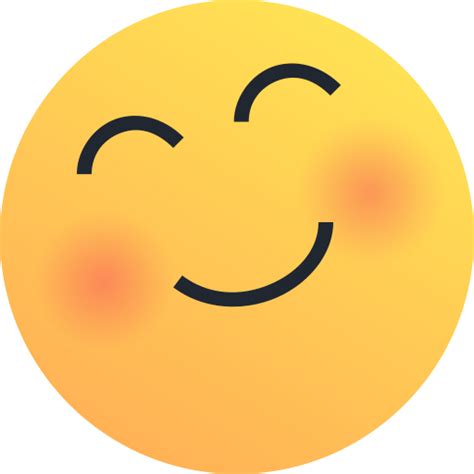 Smiley Emoticon Blushing Emoji Sticker Facebook Reaction Png Download