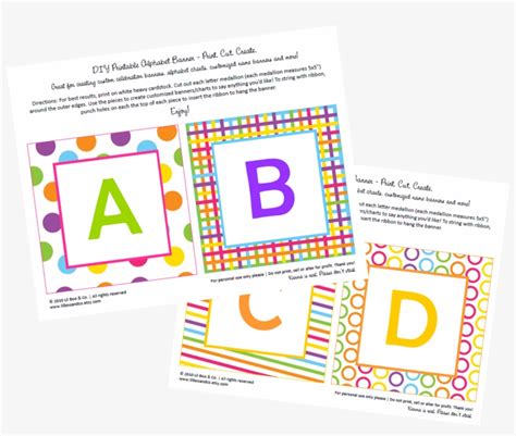 Printable Classic Alphabet Banner Pennants 100 Directions Free