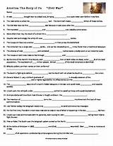 Pictures of America The Story Of Us Civil War Worksheet Answer Key