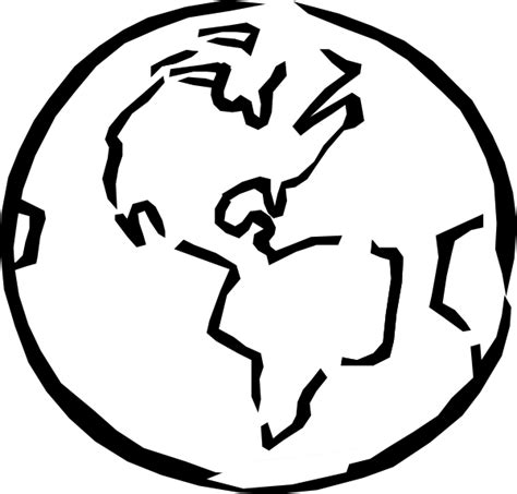 World Black And White Planet Earth Black Clipart Wikiclipart