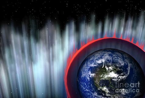 Gamma Ray Burst Hitting Earths Atmosphere Photograph By Nasascience
