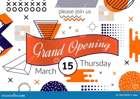 Grand Opening Label Typography Graphic Design Grand Opening Invitation