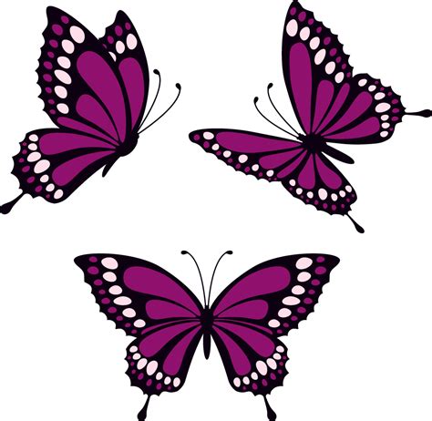 Purple Butterfly Wall Decal Sticker Set Ws 47532 Ebay