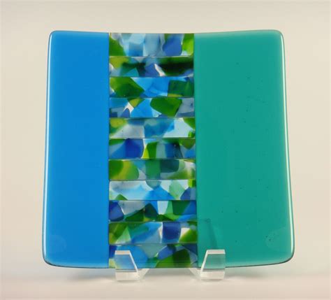 360 Fusion Glass Blog New Work More Fused Glass Plates With Cut Ups