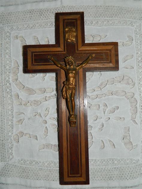 Ancien Très Beau Crucifix Antique Crucifix Vintage French Cross
