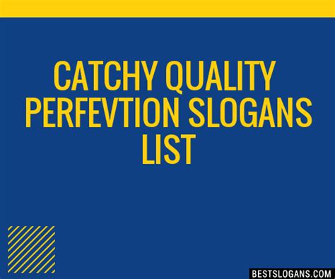 100 Catchy Quality Perfevtion Slogans 2023 Generator Phrases