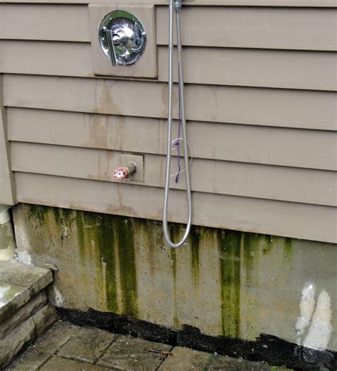 By combining lp smartside siding with lp weatherlogic® air & water barrier, you get a superior moisture barrier under wood siding as well as besides it being a durable wood siding option, smith also uses lp smartside engineered wood for the board and batten application for another reason. Leaking outdoor shower | Terry Love Plumbing Advice ...