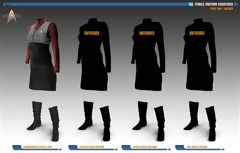 Female Uniform Variations Star Trek Theurgy By Auctor Lucan On
