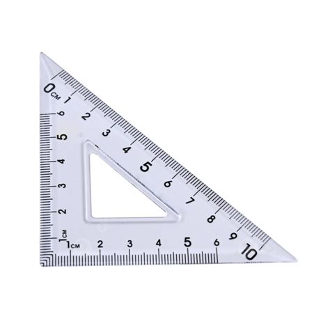Triangle Ruler White Plastic Measurement Triangle Ruler White