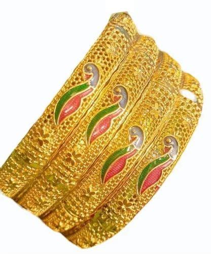 Golden 4 Piece Party Wear Ladies Brass Bangle Size 26inch At Rs 120set In Rajkot