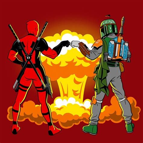 Deadpool And Boba Fett Epic Bro Fist T Shirt Deadpool Comics Star