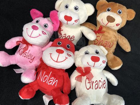 Personalized Valentines Day Stuffed Animal Valentines Day T