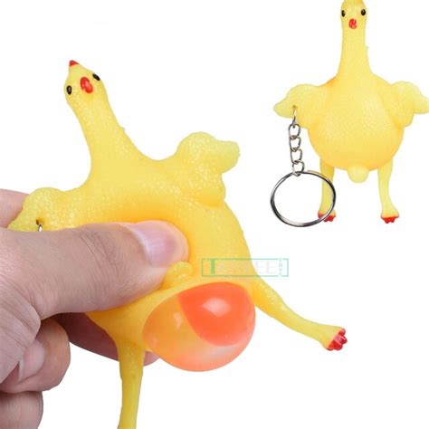 Buy Funny Chicken Laying Egg Squeeze Toys Balle Anti Stress Gadget Novelty
