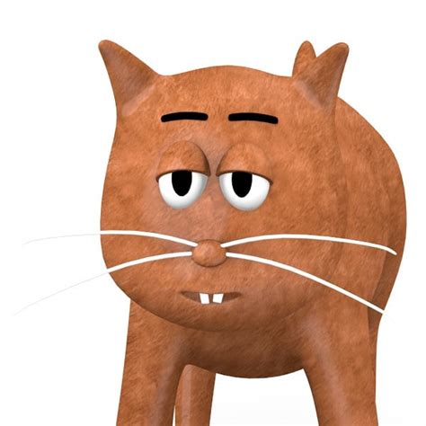 3d Cat Cartoon Model