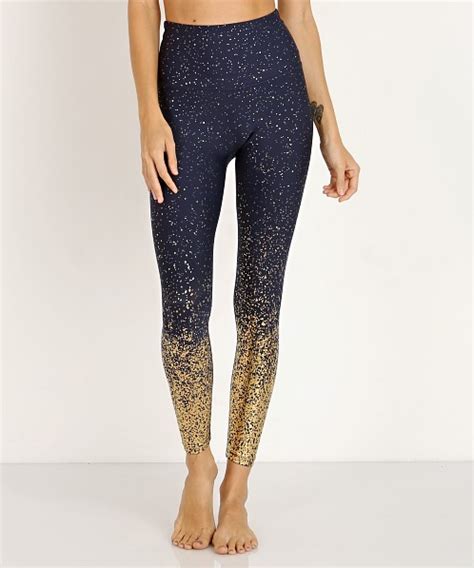 Beyond Yoga High Waisted Alloy Ombre Midi Legging Navy Gold Sf3243 Free Shipping At Largo Drive