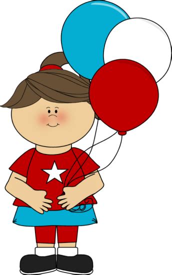 4th of july clipart 2021. Girl Celebrating July 4th Clip Art - Girl Celebrating July ...