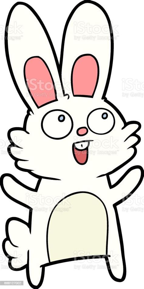 Happy Cartoon Rabbit Stock Illustration Download Image Now Animal