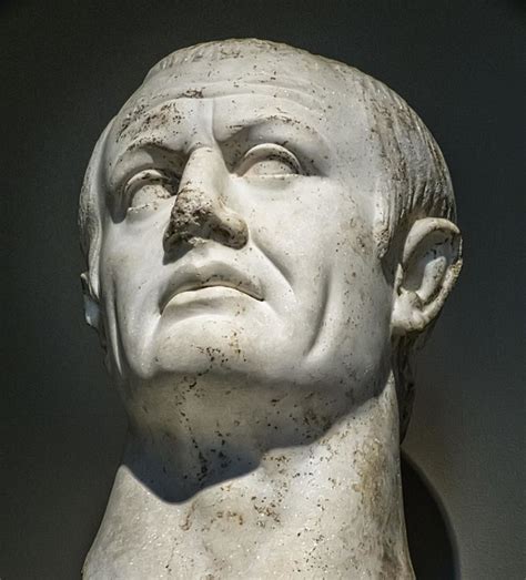 Portrait Head Of The Flavian Emperor Vespasian Recarved From A Head Of