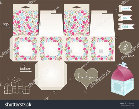 123,000+ vectors, stock photos & psd files. Printable Gift Box Floral Pattern Template Stock Vector ...