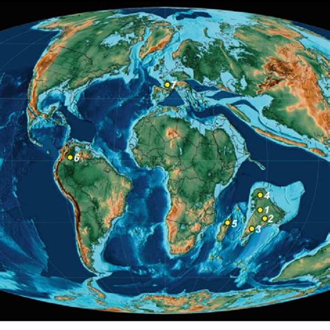 Map Of Earth In The Cretaceous Period Map Of World