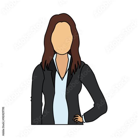 Faceless Business Woman Icon Image Vector Illustration Design Buy