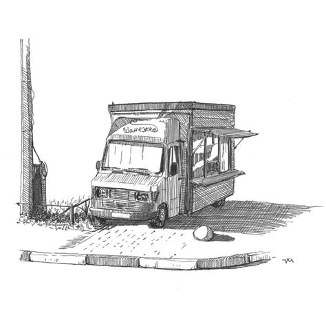 Truk miniatur di sungai muat sampah | miniatur truk. Food truck / Фургон#foodtruck #sketch #drawing #draw #ink ...