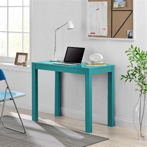 Teal Green Home Office Laptop Desk Writing Table With Drawer