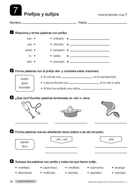 Fichas En Prefijos Y Sufijos Practicas Del Lenguaje Apuntes De Hot Sex Picture