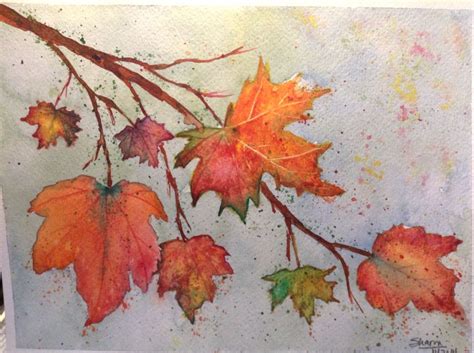 Watercolor Fall Leaves Autumn Painting Fall Watercolor Watercolor Art Lessons