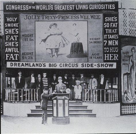 coney island dreamland side show early 1900s traveling carnival history american circus