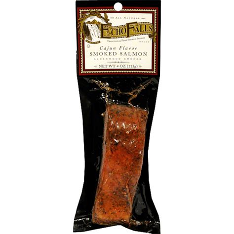 The salmon in the picture below was brined in liquid, flavored with herbs and chum salmon have much less oil, and are a bit drier in texture. Echo Falls Cajun Flavor Smoked Salmon | Seafood | Clements'