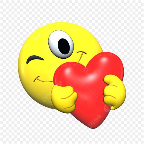 Hearts Emoji Clipart Png Images Cute 3d Emoji With Heart Emoji