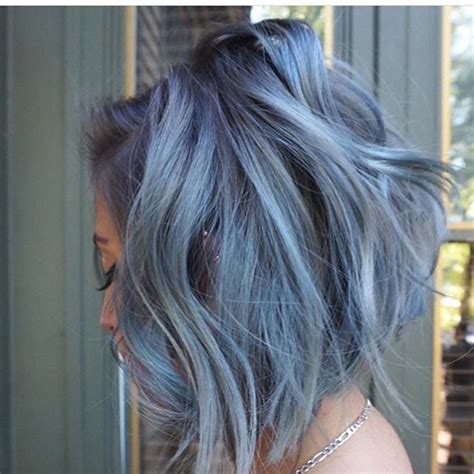 The 25 Best Blue Grey Hair Ideas On Pinterest Silver Blue Hair Blue