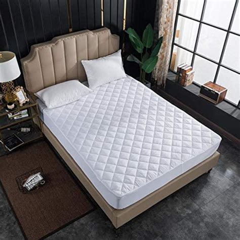 Queen Size Quilted Mattress Pad Cover Breathable Mattress Topper 17
