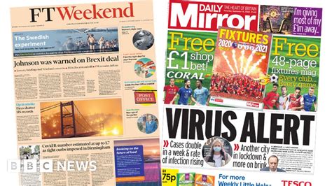 Newspaper Headlines Pm Warned On Brexit Deal And Virus Alert