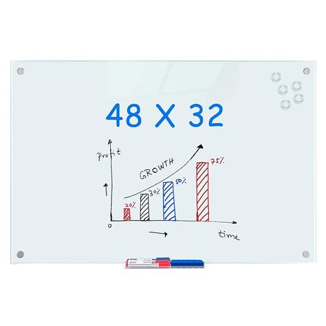 Magnetic Glass Whiteboard Dry Erase Board 45 X 33 Magnetic Glass Board Large Whiteboards