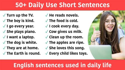 50 Daily Use Short Sentences English Sentences Used In Daily Life