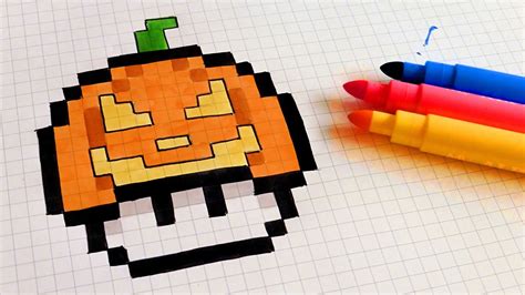 Pixel art provides a quick and easy way to create pixel pictures within minutes, and have the end result stun and surprise anyone with how clear and great it looks! Halloween Pixel Art - How To Draw Pumpkinhead Mushroom # ...