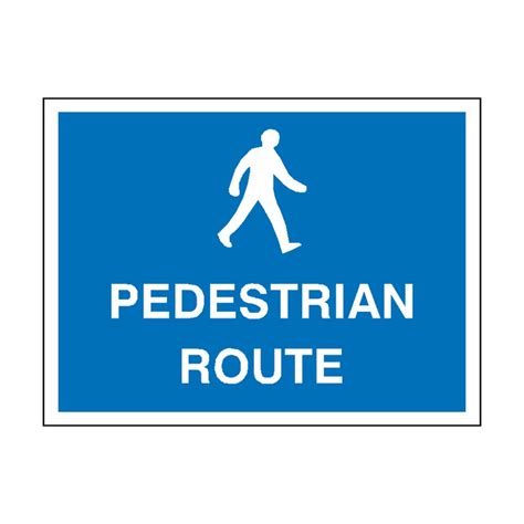 Pedestrian Route Sign Pvc Safety Signs