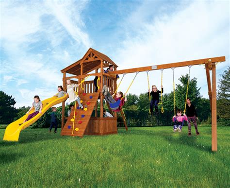 Kids Backyard Clubhouse Outdoor Clubhouse With Swing Sets Outdoor