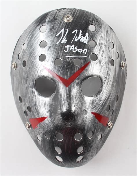 Kane Hodder Signed Jason Friday The Th Hockey Mask Inscribed Jason Barnebys
