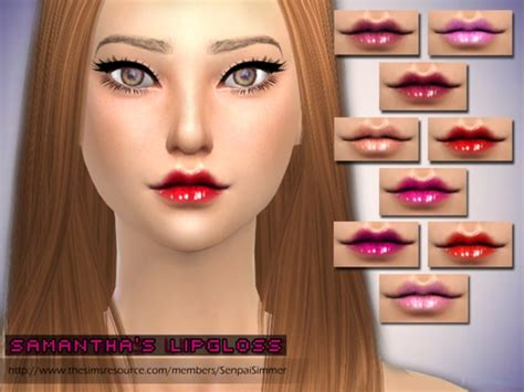 Samanthas Lipgloss By Senpaisimmer At Tsr Sims 4 Updates