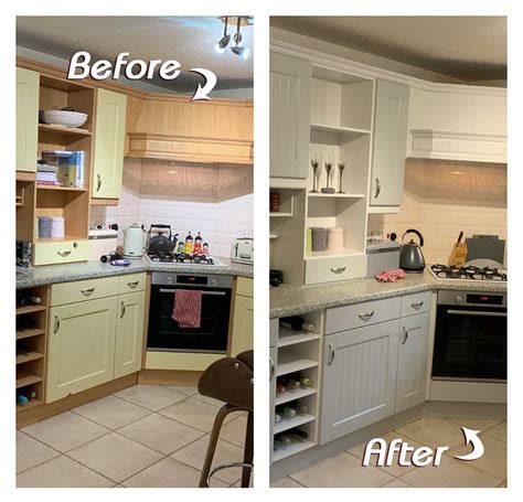 The best way to restyle a kitchen is by painting first the trim works around windows doors and kitchen cabinets with a paintbrush. Spray Painting Kitchen Cupboards Is A Fantastic ...