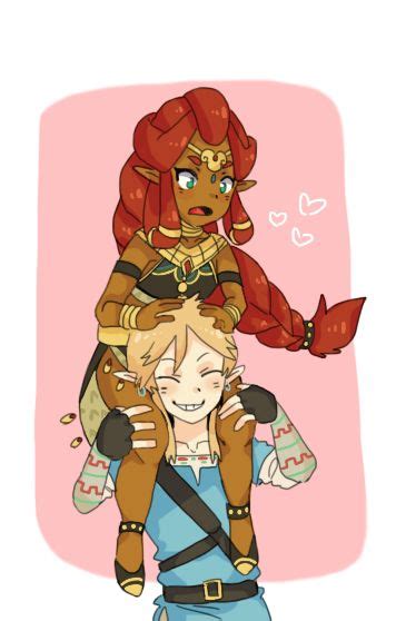 Legend Of Zelda Breath Of The Wild Art Riju And Link Legend Of