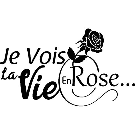 Wall Decal La Vie En Rose Wall Decal Quote Wall Stickers French