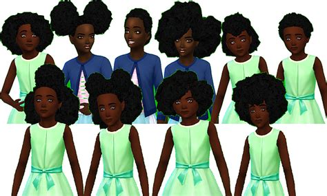 Glorianasims4 Toddler And Child Hair Sims 4 Afro Hair Kids