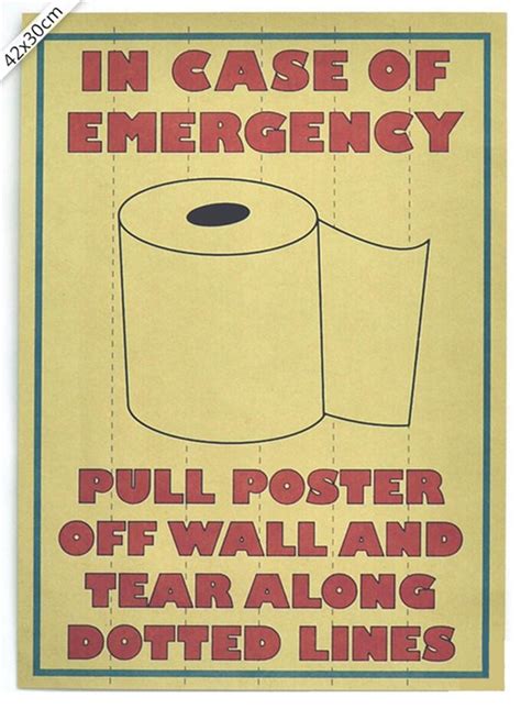 Retro Posters Funny Toilet Sticker Essential Emergency Bar Decorative